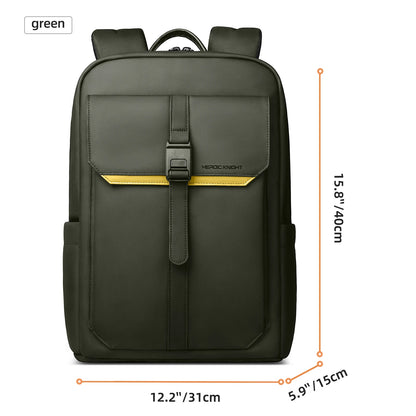 Vintage Flap Backpack for Men – Waterproof 15.6" Laptop College Travel Bag