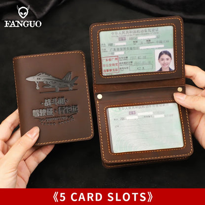Leather Driver's License Holder & Card Wallet – Slim Bifold