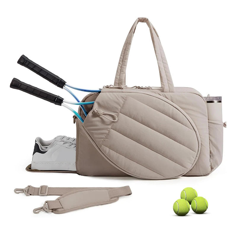 Tennis Racket Bag – Sports Gym Bag for Women with Shoe Compartment