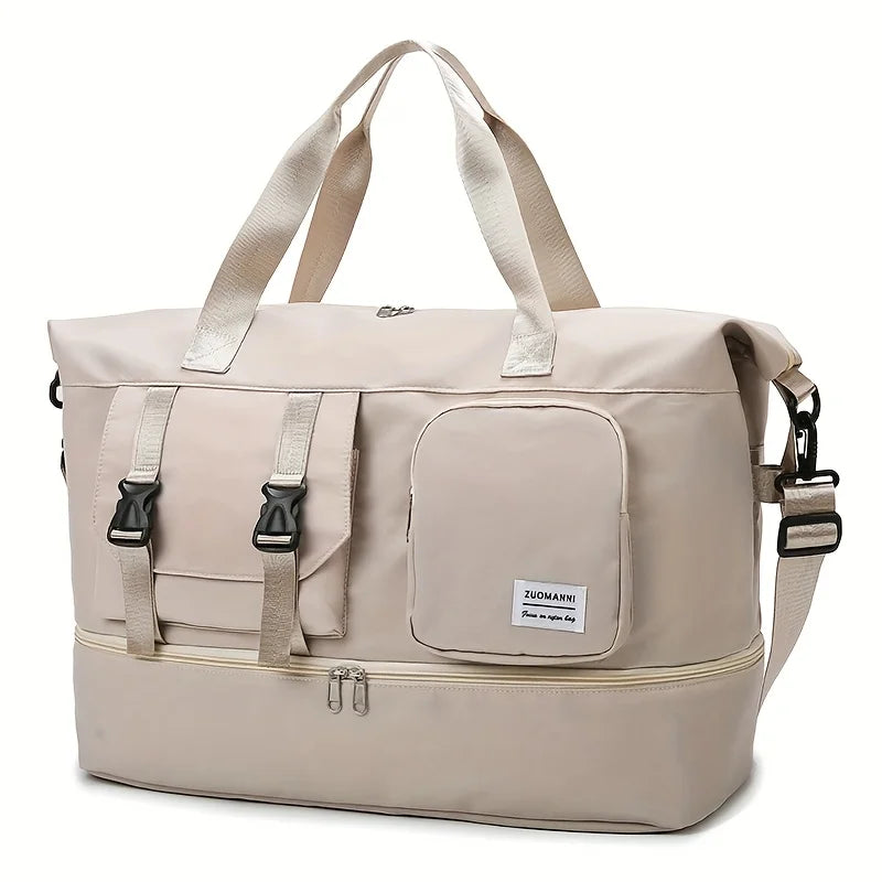 Weekender Duffle Bag Large Capacity with Shoe Compartment for Women