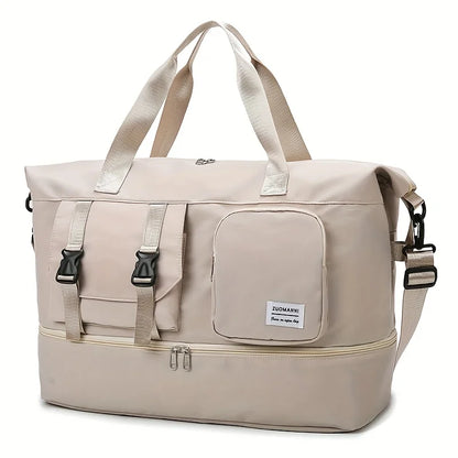 Weekender Duffle Bag Large Capacity with Shoe Compartment for Women