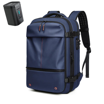 Vacuum Compression Backpack – 17" Laptop, Expandable, Men's Travel