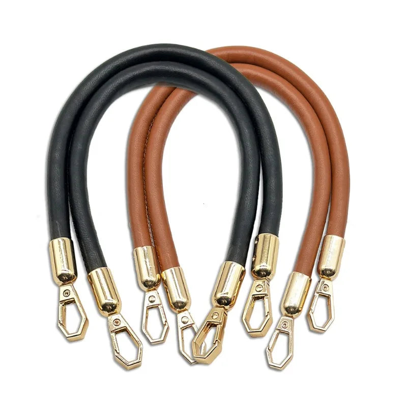 PU Leather Bag Handle Strap with Gold Chain Buckle – 40cm