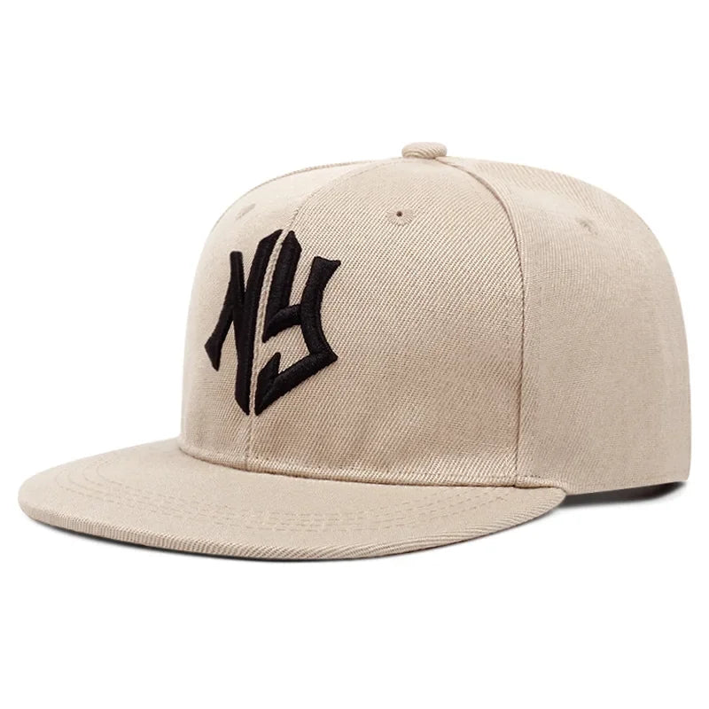 NY Embroidery Snapback Baseball Cap – Unisex Flat Brim Hat