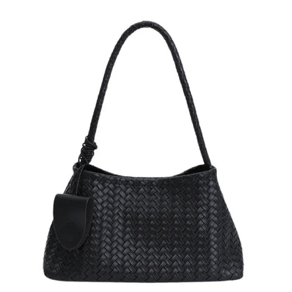 Woven Shoulder Bag for Women – Retro Underarm Handbag