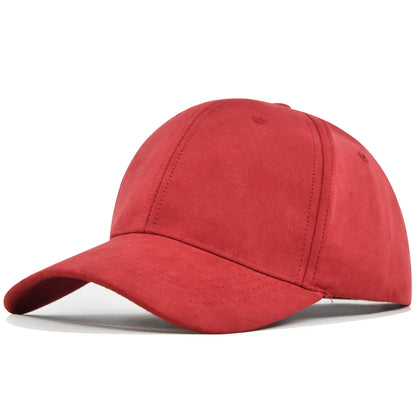 Suede Baseball Cap – Snapback Adjustable Dad Hat for Men & Women