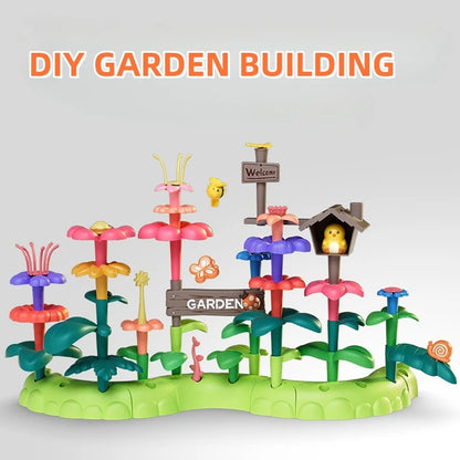 93-Piece Flower Garden Building Blocks Toy Set for Kids Ages 3-7