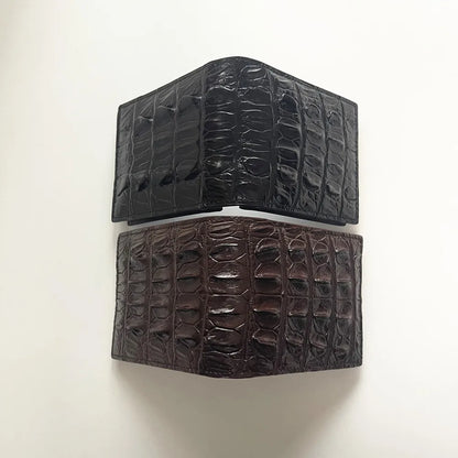 Crocodile Leather Bifold Wallet – Men's Luxury Slim Wallet