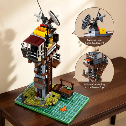 Post-Apocalyptic Outpost Tower MOC Building Blocks Set