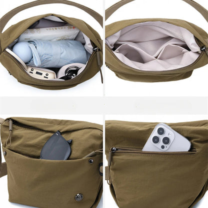Lightweight Nylon Crossbody Bag – Wide Strap Women's Shoulder Bag