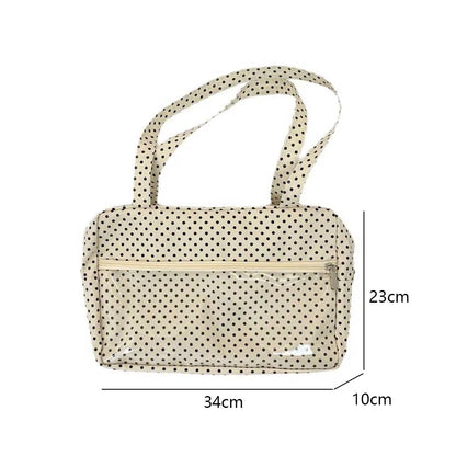 Polka Dot Ita Bag – Y2K Transparent Window Shoulder Bag