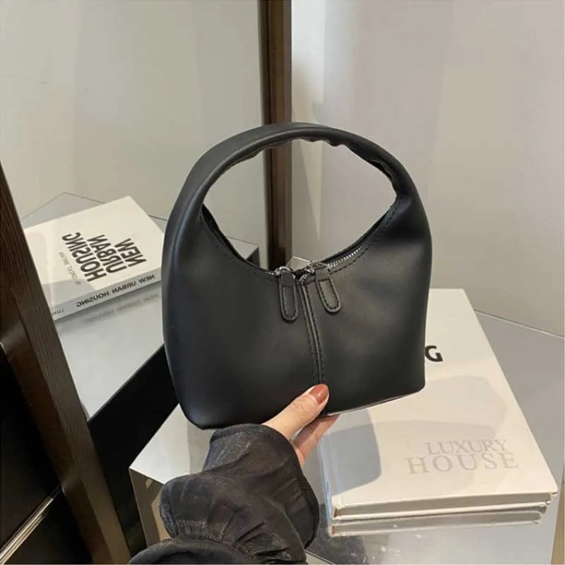 Crescent Hobo Bag – PU Leather Underarm Purse for Women