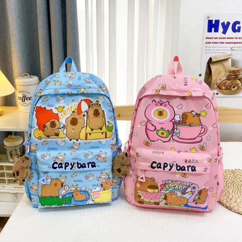 Cute Capybara Backpack for Kids, Teens & Women
