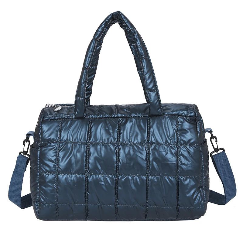 Quilted Puffer Tote Bag for Women – Padded Shoulder Bag