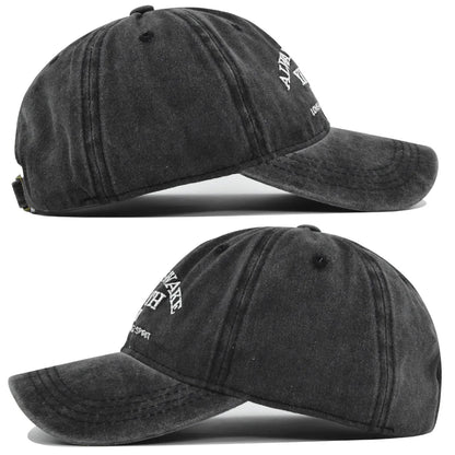 Embroidered Vintage Baseball Cap – Washed Cotton Snapback for Men & Women