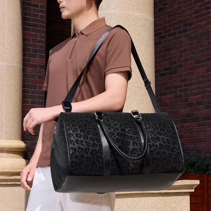 Leopard Print Travel Duffle Bag – Gym, Overnight & Business