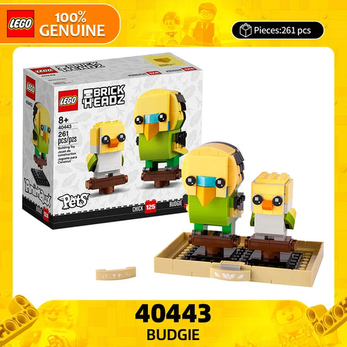 LEGO BrickHeadz Pets 40443 Budgie & Cockatiel – 261-Piece Building Set
