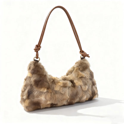 Faux Fur Shoulder Bag – Luxury Women's Crossbody Handbag