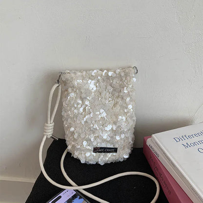Sequin Crossbody Bag – Mini Glitter Evening Purse for Women
