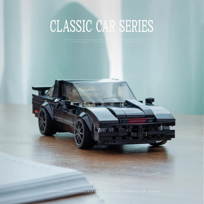 JDM Classic Black Sports Car Building Blocks Set 1:24 MOC