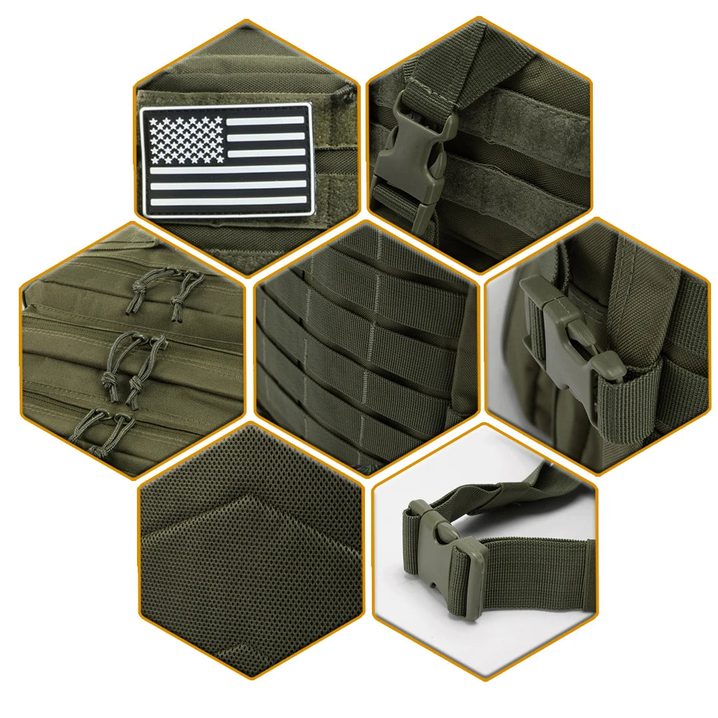 Tactical MOLLE Backpack 30L/50L – 3P Assault Pack for Hiking & Hunting