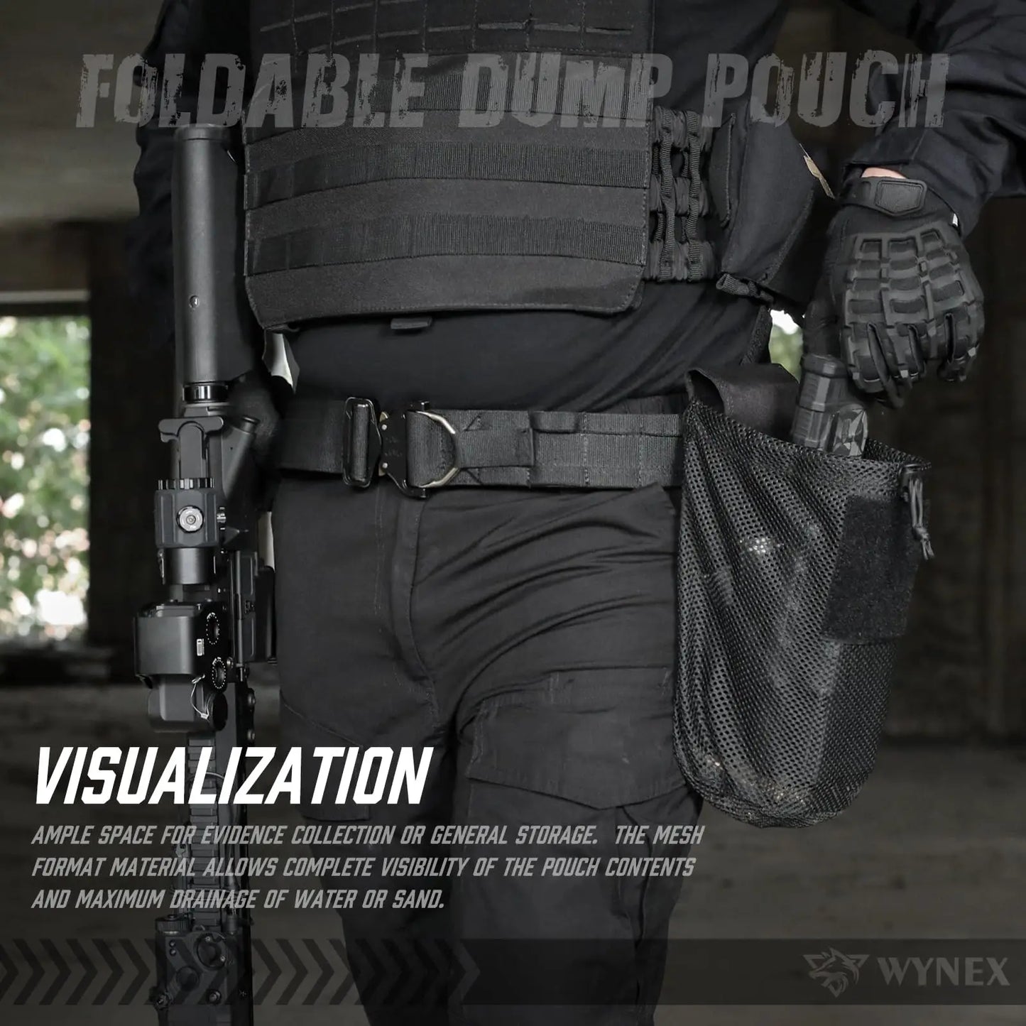Tactical Magazine Dump Pouch – Roll-Up Mesh MOLLE Utility Bag