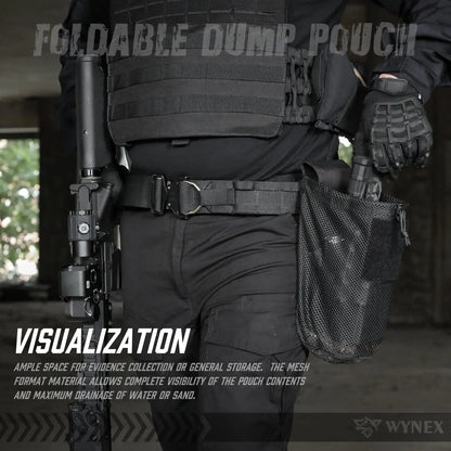 Tactical Magazine Dump Pouch – Roll-Up Mesh MOLLE Utility Bag