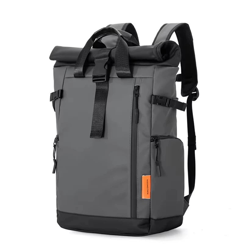 Men's Waterproof Roll-Top Travel Backpack 16" Laptop Bag