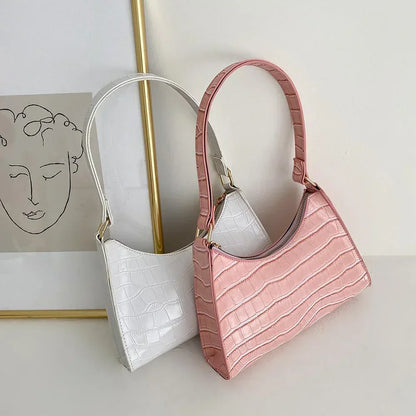 Exquisite Shopping Bag Retro Casual Women Totes Shoulder Bags Female Leather Solid Color Chain