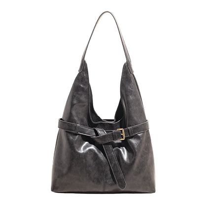 Retro PU Leather Hobo Bag – Large Capacity Shoulder Bag