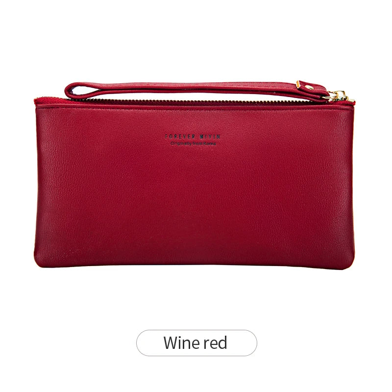 Slim Long Clutch Wallet & Phone Bag for Women – Zipper Wristlet