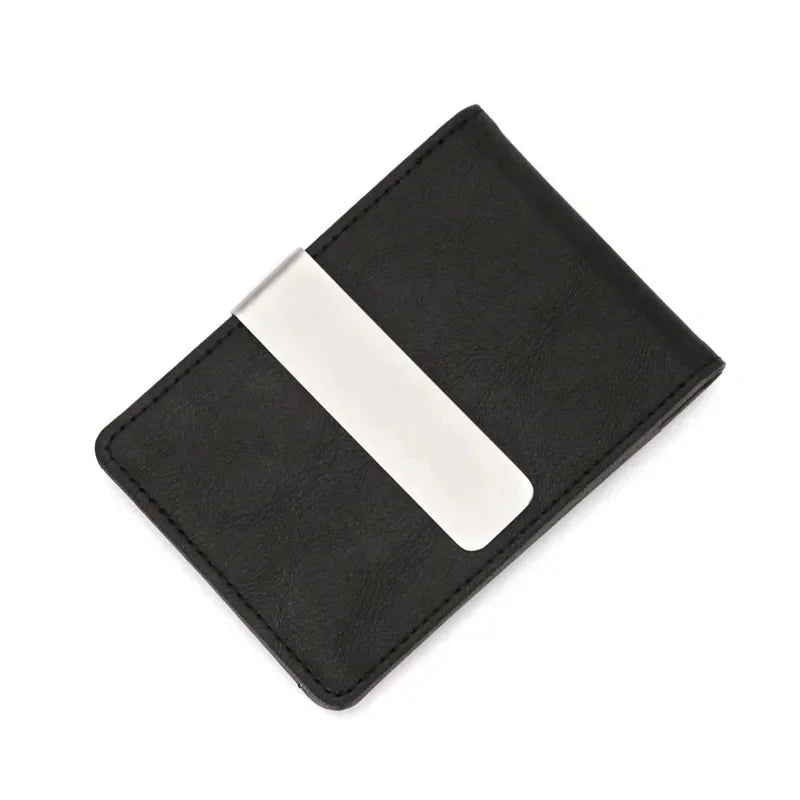 Leather Money Clip Wallet – Slim Card Holder for Men & Women