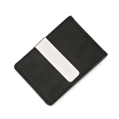 Leather Money Clip Wallet – Slim Card Holder for Men & Women
