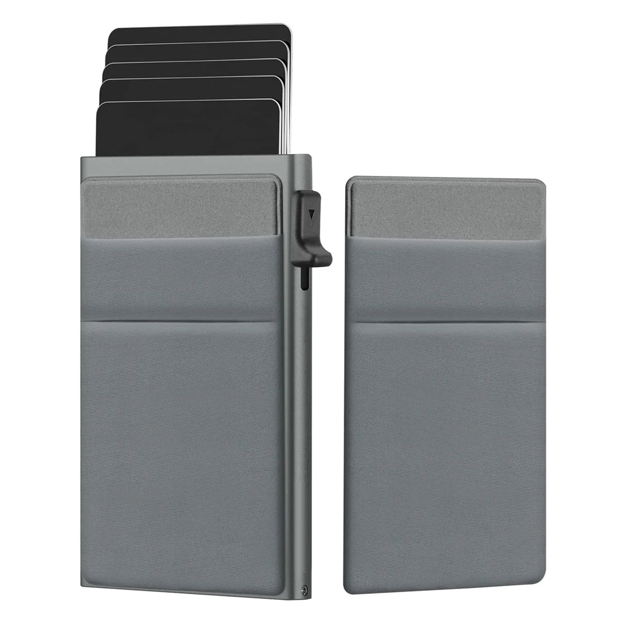 RFID Blocking Aluminum Card Holder with Auto Pop-Up Mechanism