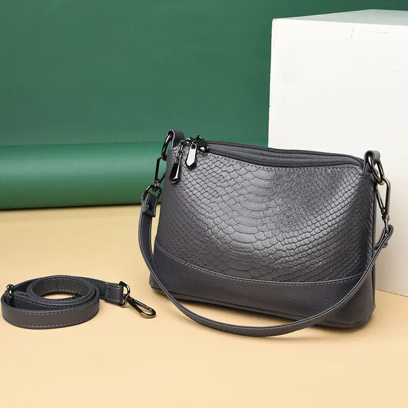Crocodile Crossbody Bag for Women – Retro PU Leather Shoulder Purse