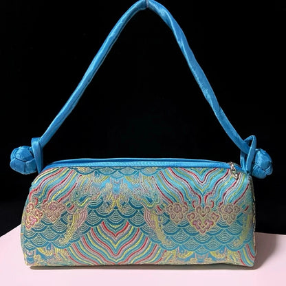 Embroidered Silk Shoulder Bag – Floral Cheongsam Purse