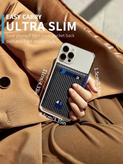 RFID Ultra-Thin Carbon Fiber Wallet for Men – Minimalist Bifold