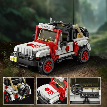 Jurassic Dinosaur Off-Road Vehicle MOC Building Blocks 3-in-1