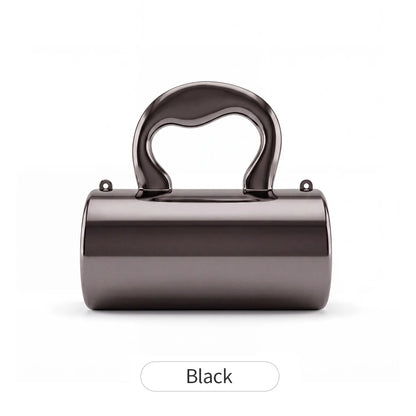Mini Acrylic Cylinder Clutch Bag for Women – Metallic Evening Purse