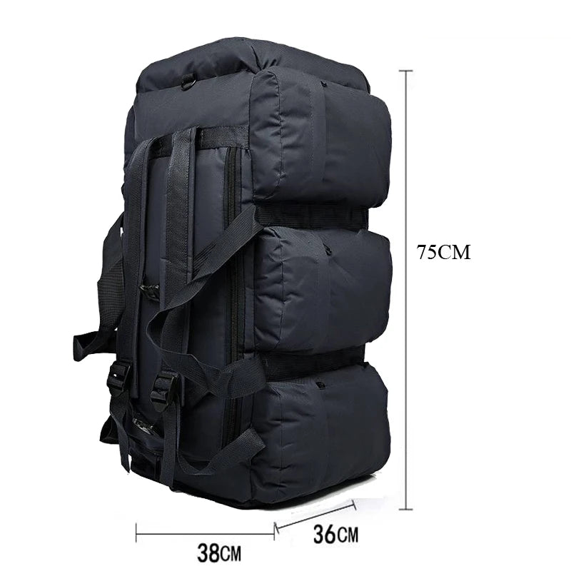 100L Tactical Backpack & Duffel Bag – Large Hiking Travel Bag