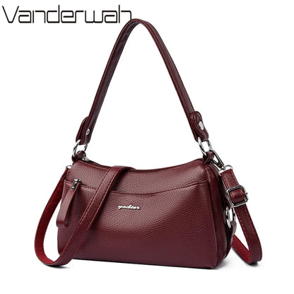 Women's Soft PU Leather Shoulder Crossbody Bag – Designer Handbag