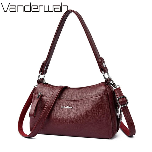 Women's Soft PU Leather Shoulder Crossbody Bag – Designer Handbag