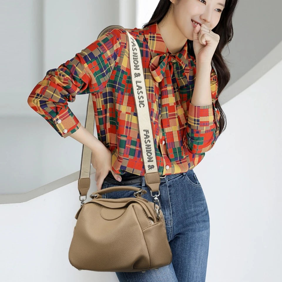 Soft PU Leather Tote Bag – Women's Large Capacity Shoulder Handbag