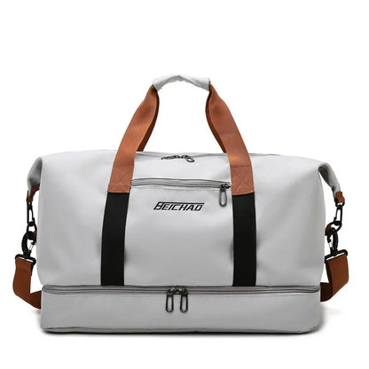 Travel Gym Duffle Bag – Waterproof Weekender with Shoe Compartment