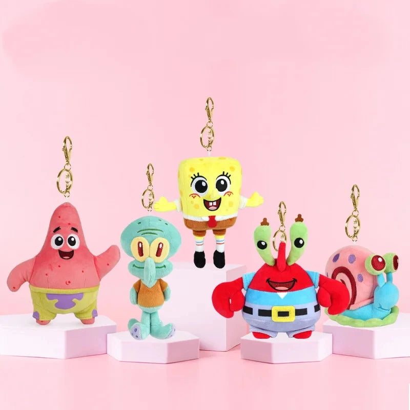 SpongeBob Plush Keychain – Kawaii Cartoon Bag Charm
