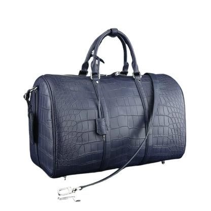 Crocodile Belly Leather Duffle Bag – Men's Luxury Travel Bag