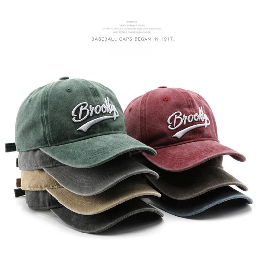 Vintage Washed Baseball Cap – City Embroidery Unisex Dad Hat