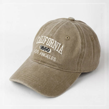 California 1850 Embroidered Baseball Cap – Washed Cotton Hat
