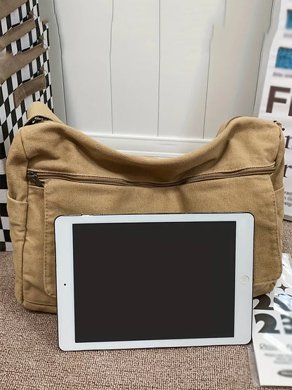 Large Canvas Hobo Crossbody Bag