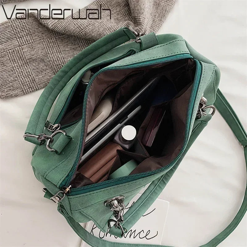 Luxury Soft Leather Crossbody Handbag for Women
